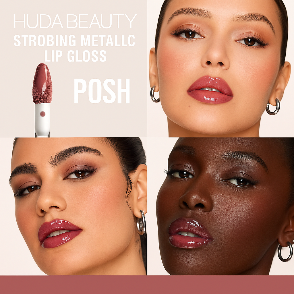 Huda Beauty Strobing Metallic Lip Gloss – Posh Newage Trendz