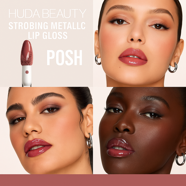 Huda Beauty Strobing Metallic Lip Gloss – Posh Newage Trendz