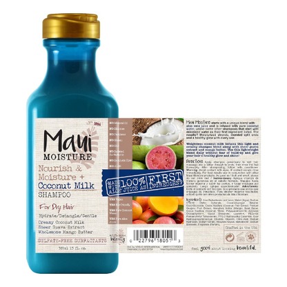 MAUI Nourish & Moisture + Coconut Milk Shampoo, 13 Oz