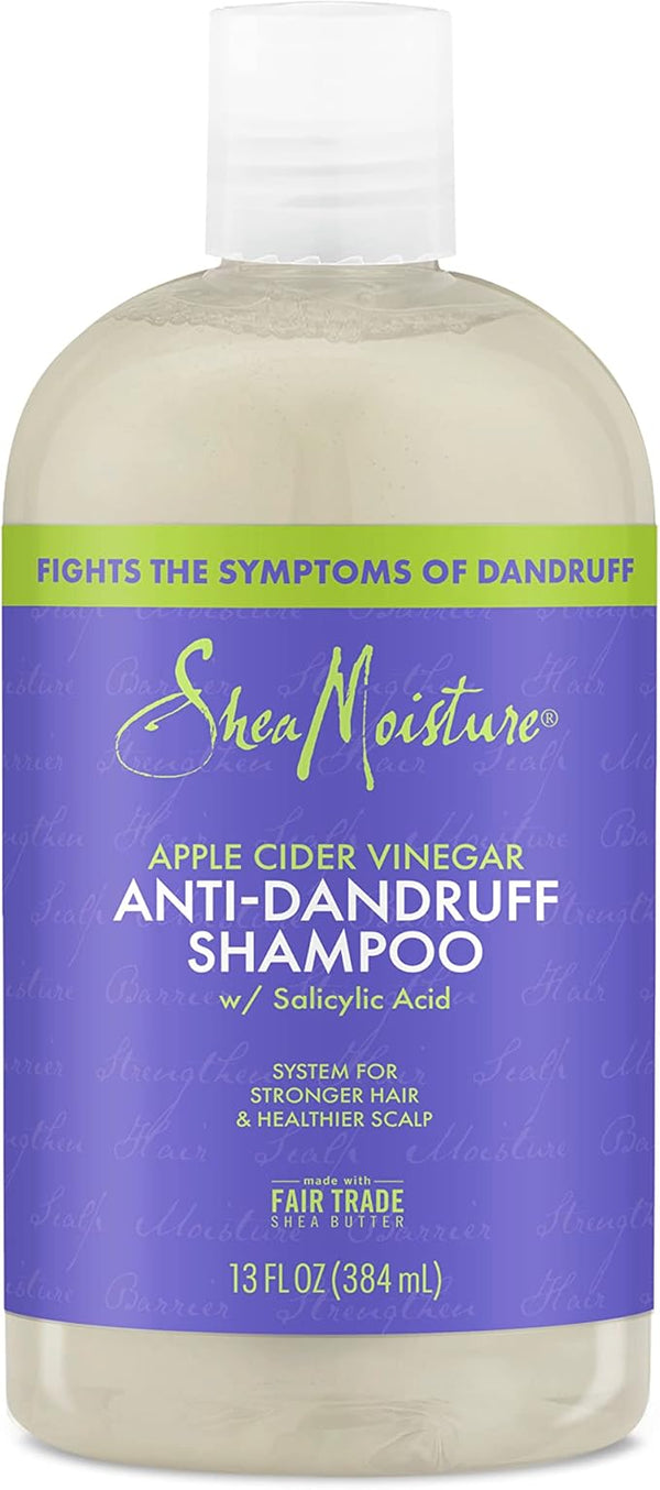 SheaMoisture Apple Cider Vinegar Anti-Dandruff Shampoo bottle on a white background