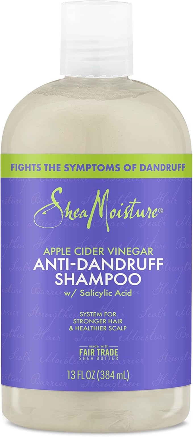 SheaMoisture Apple Cider Vinegar Anti-Dandruff Shampoo bottle on a white background