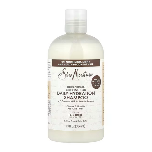 SheaMoisture 100% Virgin Coconut Oil, Daily Hydration Shampoo, 13 Oz Newage Trendz