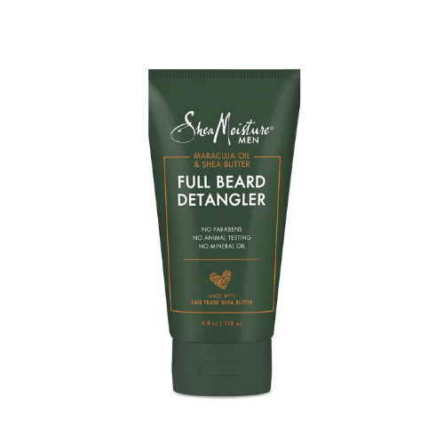 Shea Moisture Men Full Beard Detangler tube on a white background