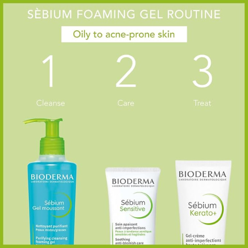 "Bioderma Sebium Gel Moussant Purifying Foaming Cleanser 200ml" Newage Trendz
